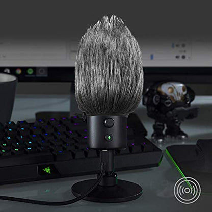Razer Seiren X Furry Windscreen Muff, Mic Pop Filter/Wind Cover Shield for Razer Seiren X Microphone by YOUSHARES