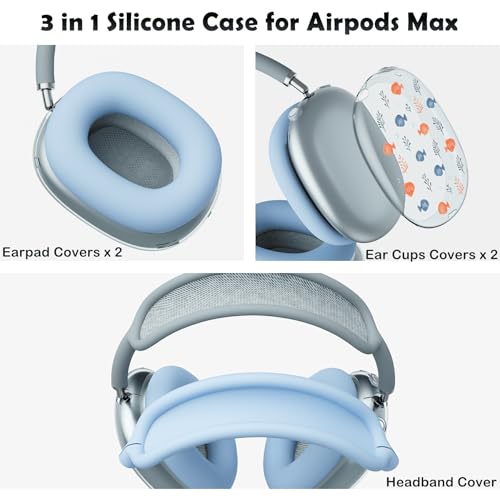 for AirPods Max Headphones Fish Ear Covers for AirPods Max 2 - color: Fish A/Blue