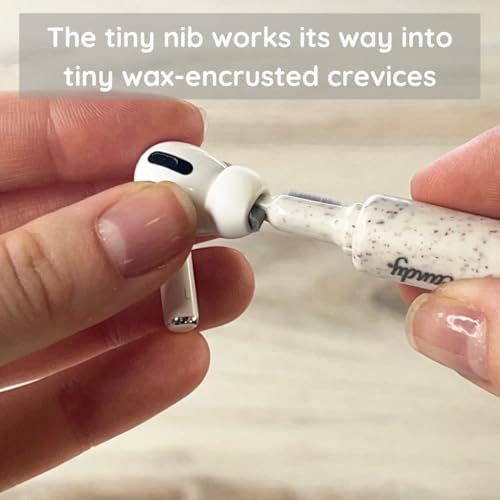 Teenie Weenie Earbud Cleanie Earbuds Cleaning Kit - Crud-Removing Multi Tool, Compatible with AirPods, Nib, Soft Brush, Flocking Sponge, Cleaner for Charging Case, Phone, Camera, Pen Shaped