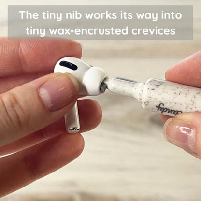 Teenie Weenie Earbud Cleanie Earbuds Cleaning Kit - Crud-Removing Multi Tool, Compatible with AirPods, Nib, Soft Brush, Flocking Sponge, Cleaner for Charging Case, Phone, Camera, Pen Shaped