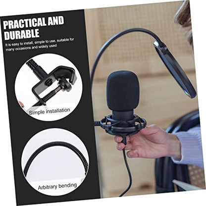Microphone Windshield Protector Accessory with Noise Reduction Black