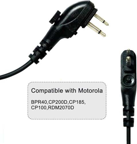5-Pack PD500 MIC PTT Earpiece Headset Compatible with Hytera Walkie Talkie