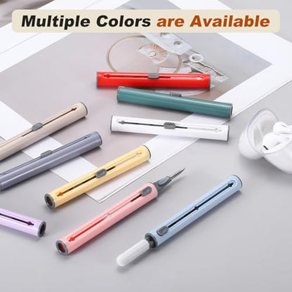 4PCS Earphone Cleaner Kit - Ultra Portable Multi-Function Cleaner Kit Soft Brush for Bluetooth Earphones Case Cleaning Tools, Red - color: Red
