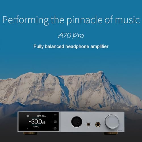 AOSHIDA Topping A70 Pro 17000mW*2 Headphone Amp Preamp, RCA/XLR/TRS/EXT to 4.4mm/6.35mm/4-Pin XLR Balanced Headphone Amp, XLR/RCA Preamp, 12 Trigger, Amplifier for Earphones/Headphones/IEMs (Silver)