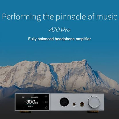 AOSHIDA Topping A70 Pro 17000mW*2 Headphone Amp Preamp, RCA/XLR/TRS/EXT to 4.4mm/6.35mm/4-Pin XLR Balanced Headphone Amp, XLR/RCA Preamp, 12 Trigger, Amplifier for Earphones/Headphones/IEMs (Silver)