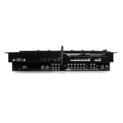 Pyle 6 Channel Mixer DJ Controller with Bluetooth, Professional Sound Digital Mixing System with LED Illumination, Slider Controls, Speed Control, 10 Band Equalizer 5U Rack Mount System - PYD1964B.5