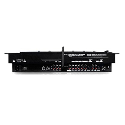 Pyle 6 Channel Mixer DJ Controller with Bluetooth, Professional Sound Digital Mixing System with LED Illumination, Slider Controls, Speed Control, 10 Band Equalizer 5U Rack Mount System - PYD1964B.5