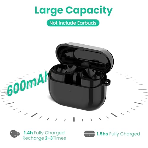 Charging Case Inended for Samsung Galaxy Buds 3 Pro,Replacement Charger Station with USB C Cable Wired Earbuds Charger Case Dock Stand Cradle Cover (Black) - color: Black