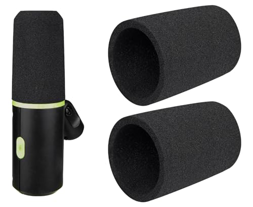 SOULWIT 2Pcs Pop Filter for Shure MV6 Microphone - Black | Windscreen for Shure MV6 Microphone