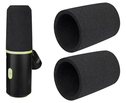 SOULWIT 2Pcs Pop Filter for Shure MV6 Microphone - Black | Windscreen for Shure MV6 Microphone