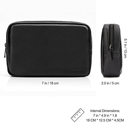 ProCase Accessories Bag Organizer Power Bank Case, Electronics Accessory Travel Gear Organize Case, Cable Management Hard Drive Bag -Black