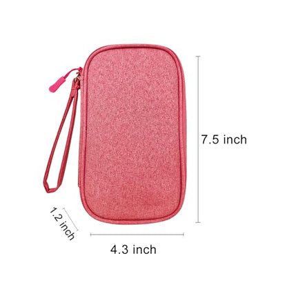 Organizer Bag Case Electronic Devices Travel Pouch Cable USB Charger Accessories Cellphone SD Power Bank Earphone - color: Signle Layer-Pink