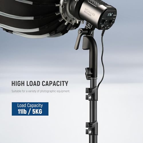 NEEWER Light Stand All Metal with 180° Reversible Legs, 70"/178cm Portable Travel Tripod Stand 1/4" Screw & 5/8" Stud for Indoor Outdoor Photography Speedlite Strobe Ring Light Softbox, ST178R, Black - style: ST178R(Black)