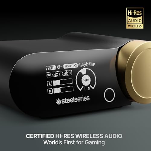 SteelSeries Arctis Nova Elite - Hi-Res Wireless Gaming Headset — 96kHz/24bit — Carbon Fiber Speakers — ANC — AI Noise Rejection — App — 2.4GHz + BT — Multi-Source Mix — OmniPlay PC+PlayStation+Xbox - color: Sage & Gold