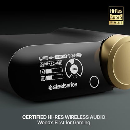 SteelSeries Arctis Nova Elite - Hi-Res Wireless Gaming Headset — 96kHz/24bit — Carbon Fiber Speakers — ANC — AI Noise Rejection — App — 2.4GHz + BT — Multi-Source Mix — OmniPlay PC+PlayStation+Xbox - color: Sage & Gold