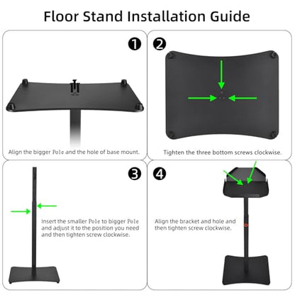 Speaker Stand for Bose S1 Pro Plus / S1 Pro+, Height Adjustable 25" - 39" Carbon Steel Floor Stand Bracket Base Mount Tripod for Bose S1 Pro Portable Bluetooth Speaker Wireless PA System