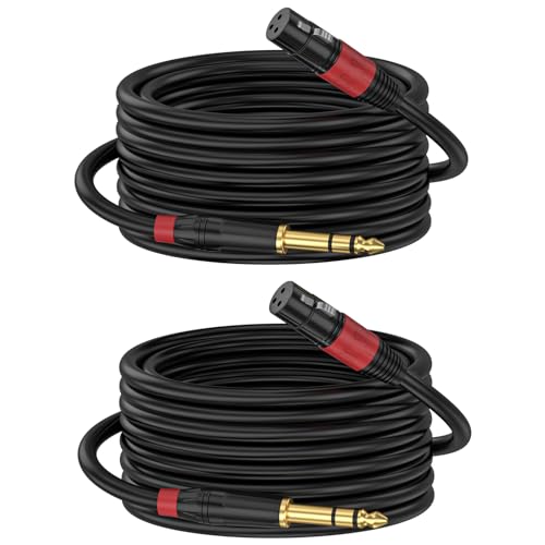 1/4" TRS to XLR 3M Pro Balanced Interconnect Cable,XLR Female to 1/4 Inch (6.35mm) Stereo Balanced Microphone Stereo Audio Converter AdapterCable 2Pack- 10Feet - style: XLR Female to 6.35mm-2Pack