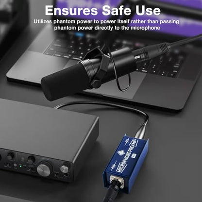 FC-1 Dynamic Mic Preamp Gain Booster | Ultra-Clean Gain Amplifier for Podcasting, Studio Recording & Live Sound | Compatible with Cloudlifter, Shure SM7B & Electro-Voice RE20