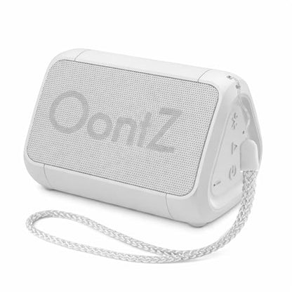 OontZ Angle Solo Compact Bluetooth Speaker, 14-Hour Playtime, White | Compact 5W Bluetooth speaker with clear sound, 100-ft range, IPX5, mic, AUX Input and USB-C Charging Cable. - color: White