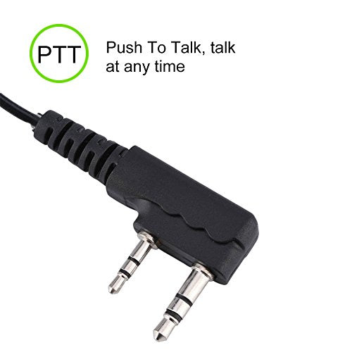 Talkie Headset, Talkie Earpiece for 2pin Walkie Earphone with Built in Microphone PTT Headset Walkie Talkie Earpiece for K Head Walkie Talkie Radio Two Way Radio Talkie Headset Noise Canceling