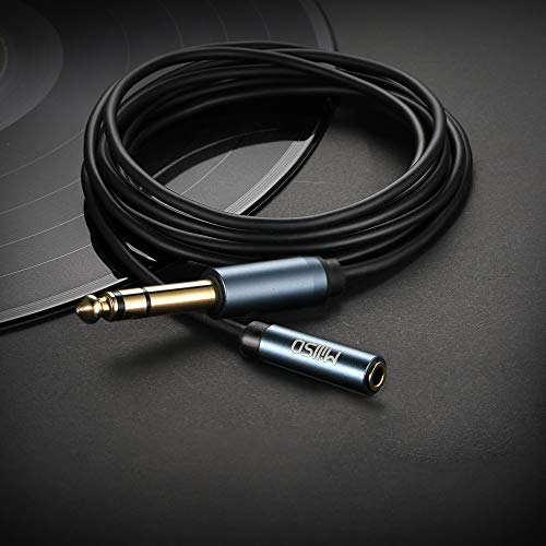 1/4 to 3.5mm Headphone Adapter 10 FT TRS 6.35mm Male to 3.5mm Female | 1/4 Male to 1/8 Female Stereo Audio Jack Adapter for Amplifiers, Guitar Amp, Keyboard Piano, Home Theater, Headphone, PC - color: Blue, size: 10 FT