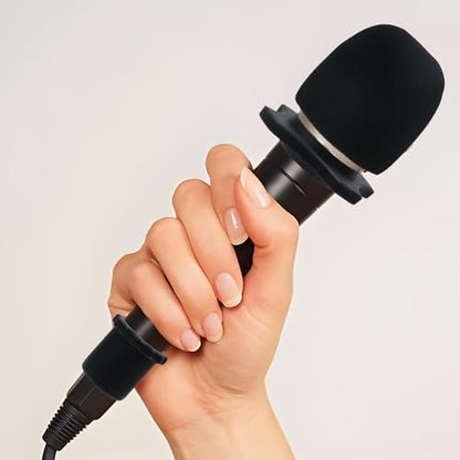 10 Sets of Shakeproof Anti-Rolling Handheld Microphone Silicone Ring Microphone Sponge Cover Silicone Protective Sleeve for KTV, Speech, Interview, Recording Studio, Black - style: 10 Sets, Black