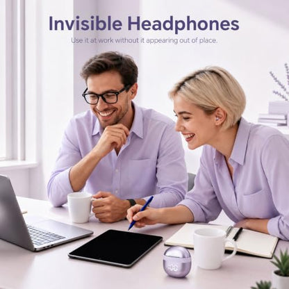 Yihou Invisible Small Mini Sleep Earbuds Purple Headphones Wireless Bluetooth Comfortable Tiny Sleeping Smallest Low Profile Micro Discreet Hidden Kids Earbuds Ear Buds for Small Ear Canals Women Work - color: Purple