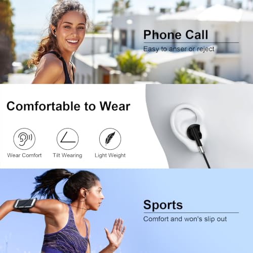 Google Pixel Wired Earbuds Earphones for Pixel 10a 10 10 Pro Fold 9a 9 8 7 | USB C Headphones Ear Buds Wired for iPhone 17e 17 Pro Max 17 Pro 17 Air 16e 16 Pro Max 16 Plus 16 15 14 with Microphone - color: Black