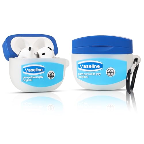 Cute Case for AirPods 4th Generation, for AirPods 4 Wireless Earbuds, XMBYGY Silicone Cartoon Charging Case Shockproof Protective Headphones Cover with Carabiner for Man Woman Teen - color: FSL