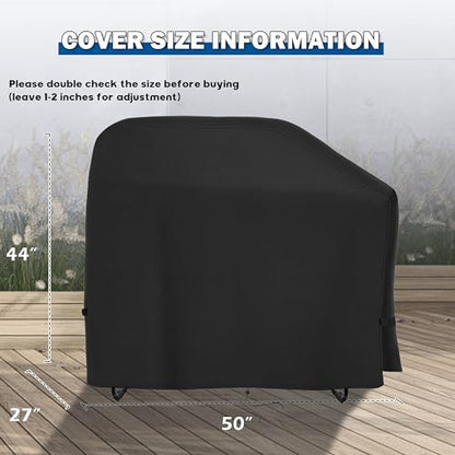 Grill Cover for Traeger Woodridge Pellet Grill TFB86MLH, Outdoor Griddle Cover for Traeger Pellet Smoker Grill, Waterproof BBQ Grill Cover for All Weather - size: 50"L x 27"D x 44"H