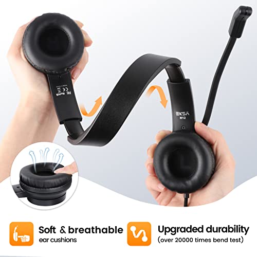 Headsets with Microphone for Laptop, 3.5mm Wired Computer Headset Super-Lightweight Noise Cancelling Headphones with in-line Control Volume & Mute, PC Headset Perfect for Classroom, Home or Office - style: 3.5mm Computer Headset