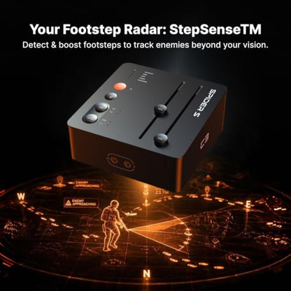 Fosi Audio C3 Gaming DAC Amp for PC, USB Headphone Amplifier with 7.1 Surround Sound, Desktop Volume Control, Footstep Enhancement, Compatible with PS5, Switch, Laptop, Headset for FPS