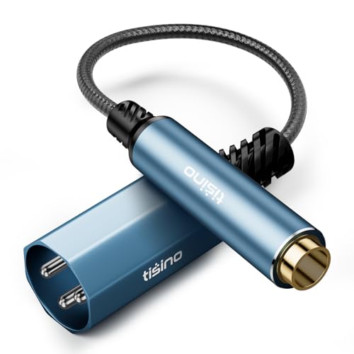Tisino 1/4" Female to XLR Male Balanced Audio Adapter Cable, 5FT/1.5m | Balanced 1/4" TRS Female to XLR Male Stereo Cord for Mixer/Amp/Mic/PA System, Gold-Plated Shielded OFC Cable - size: 1.5m/5ft