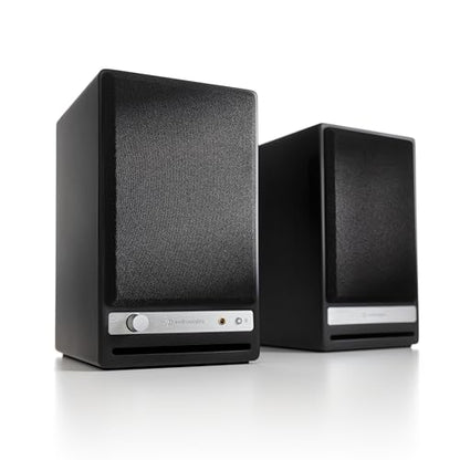 Audioengine HD4 Powered Bookshelf Speakers – Bluetooth 5.3 aptX Adaptive, | 24-Bit DAC, Desktop Speakers for Music, Gaming and Home Audio - Black - color: Black, style: Active