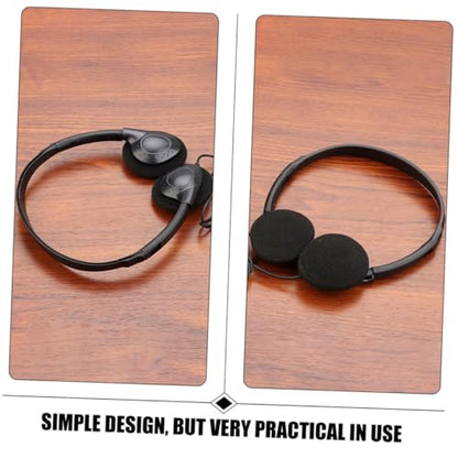 Happyyami Wired Noise Reduction Headset for Tablet Ergonomic Over Ear Headphones Lightweight and Comfortable Design for Long Use Durable and Practical for Home Office Work
