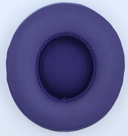 Headphone Replacement Ear Pad Cover Compatible with Beats by Dre Solo3 Solo2 Wired Wireless Headphones Protein Leather Memory Foam Headphone Cushion Ear Muffs-Violet - color: violet