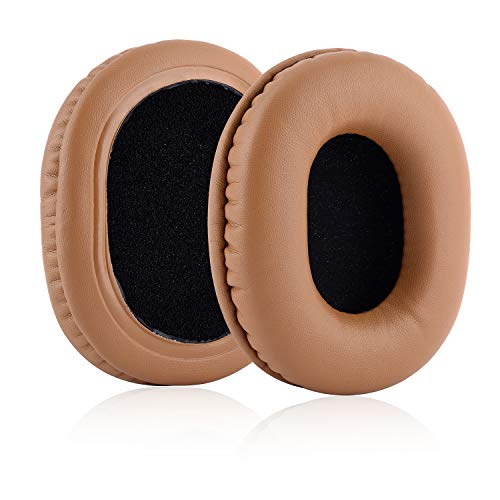 Replacement Earpads for Audio-Technica ATH M50X M40X M30X M20X Professional Studio Monitor Headphones with Protein Leather & Memory Foam Ear Cushions (Brown) - color: Brown