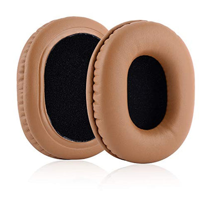 Replacement Earpads for Audio-Technica ATH M50X M40X M30X M20X Professional Studio Monitor Headphones with Protein Leather & Memory Foam Ear Cushions (Brown) - color: Brown