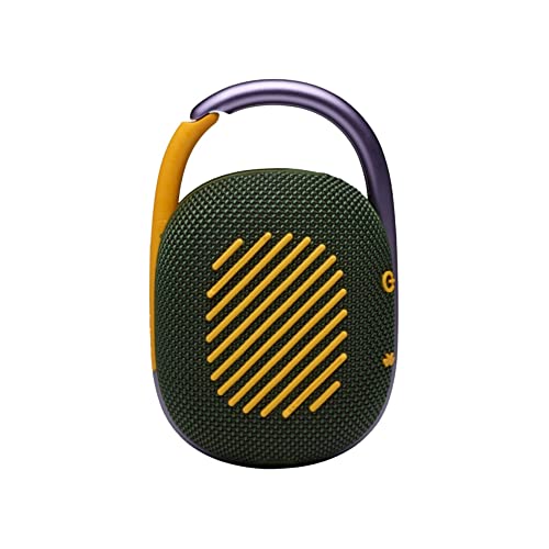 JBL Clip 4: Portable Speaker with Bluetooth, Built-in Battery, Waterproof and Dustproof Feature - Green (Renewed) - color: Green