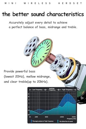Invisible Earbuds Small Mini Wireless Bluetooth Earpiece Phone Discreet Earbud for Music, Home, Work