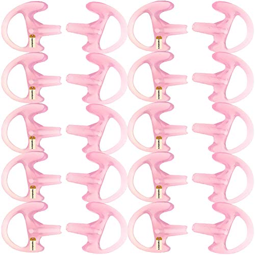 Lsgoodcare Replacement Earmold Earbud (Left and Right Ear) for Two Way Radio Acoustic Coil Tube Earpiece - Open Ear Insert Silicone Earmould Earbuds Pink Large, 10 Pairs, (Large, Pink) - color: Pink, size: large
