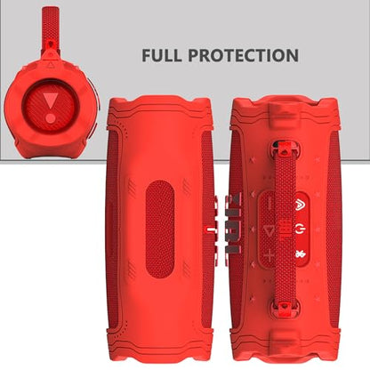 Silicone Cover Case for JBL Charge 6 Portable Bluetooth Speaker - color: Red