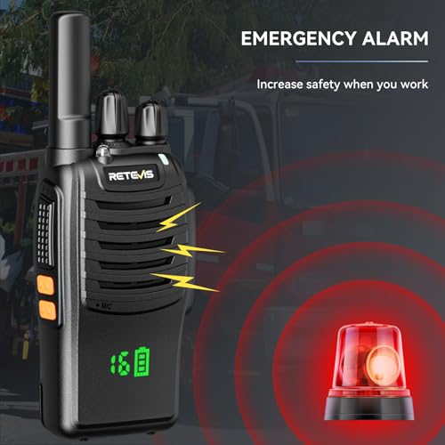 Retevis H-777H Portable 2 Way Radio Shatterproof Hidden Display, 10 Pack | Compact FRS Walkie Talkies for School, Events, USB-C Rechargeable, Emergency Alarm, LED Flashlight, VOX, 260 CTCSS/DCS - style: With Hidden Screen