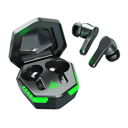 Septpenta Wireless Earbuds, Bluetooth 5.3 Ultra Low Latency Wireless Bluetooth Gaming Earbuds Game Music Mode Switch, Wearing Comfort Noise Reduction for Sports/Workout/Gym Green