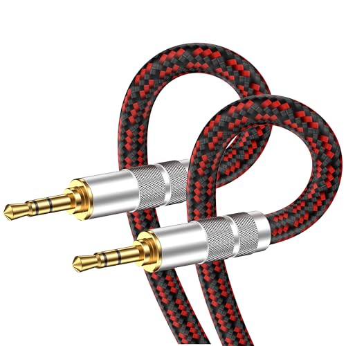 3.5mm Aux Cord, Audiophile Audio Auxiliary Cable 3.5 mm Male to Male Stereo Hi-Fi Sound Braided aux 1/8 Cable for Car Home Stereos Tablets Speakers (Straight 3.5mm, 6.5ft) - size: 6.5ft, style: Straight 3.5mm
