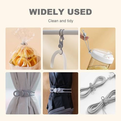 Silicone Cable Ties, 2026 Upgrade Reusable Cable Management Organizer, Elastic Data Cable Organizer Cord Wrap Straps for Fastening Charger Earphone Charger Office Desk Appliance Cords Wires