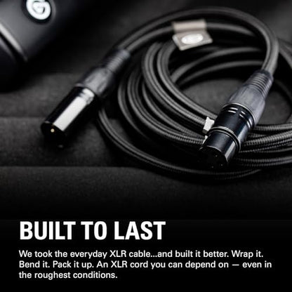 Elgato XLR Cable, Shielded Microphone Cable, 10ft | Male to female connectors, Gold-plated pins, Nylon braided jacket, Reduces electromagnetic interference