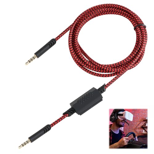 Detachable Gaming Headset Cable Replacement, 3.5mm(1/8") Nylon Braided with Inline Mute Switch Volume Headset Cable Compatible with Astro (Type 3)