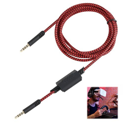 Detachable Gaming Headset Cable Replacement, 3.5mm(1/8") Nylon Braided with Inline Mute Switch Volume Headset Cable Compatible with Astro (Type 3)