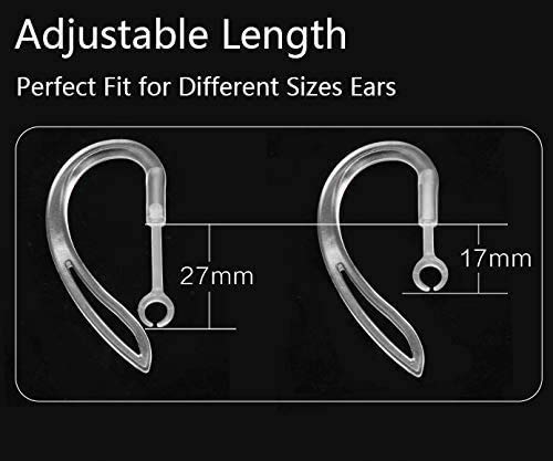 JNSA AirPods Pro Ear Hooks Anti-Slip Anti-Drop Earhooks【Not Fit in The Charging Case】 Compatible with AirPods Pro, Clear - color: Clear